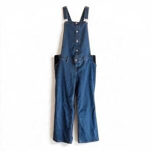 Isabel Maternity Ingrid & Isabel Womens 12 Wide Leg Denim Overalls Stretch Panel